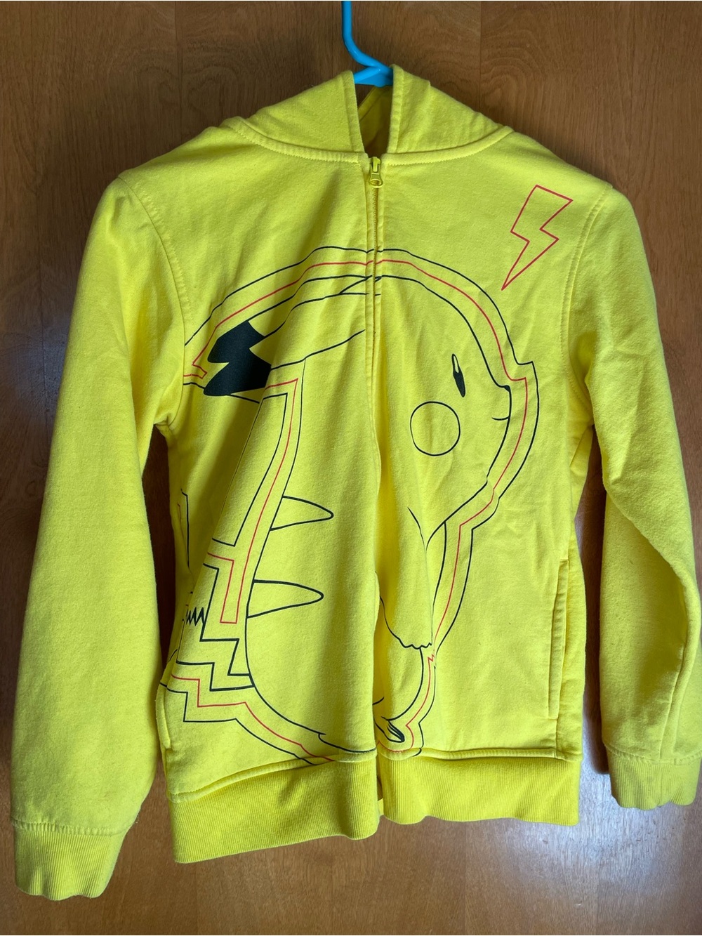 Pokemon Pikachu Yellow Zip-Up Hoodie for Kids